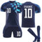 ENIXWH Kinder Fußball Trikot Kroatien Auswarts Modric Trikotset Komm mit Shorts Fußballfans für Jungen Erwachsener (L)