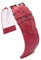 diloy Sportliches gepolstertes Uhrenarmband Rindsleder Krokoprägung quadratisch – Größen 14mm 16mm 18mm 20mm 22mm 24mm 26mm 28mm 30mm – Elegant und widerstandsfähig 368 Bordeaux 18mm
