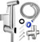 Bidet Portatile Kit Doccetta, Bidet Acciaio Inossidabile Sprayer Head Doccetta per Bidet WC 1.2m Supporto Doccetta Spruzzatore con Tubo bidet Valvola