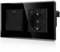 CNBINGO Schuko Steckdose mit Lichtschalter 1 Fach 1 Weg, Glas Steckdose Unterputz mit USB (Typ-C und Typ-A 3,1 Amp total) Modernem Kristallglas Wandplatte mit Leuchtpunkten, Schwarz