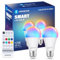 Aigostar Mesh - Alexa Glühbirne Bluetooth Mesh A60 12W, Smarte Glühbirne Funktioniert mit Alexa, Smart Bulb E27 LED 1150LM RGB & 2700K-6500K, 2 Stücke (mit Bluetooth-Fernbedienung)