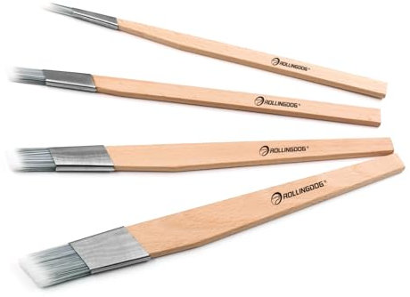 ROLLINGDOG Cutting In Brush - Fitch Brush 4 PC for Detail Work Edging Paint Brush for Corner Painting