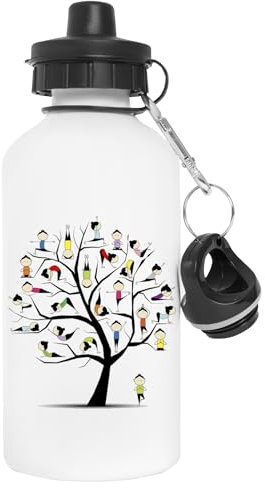 GUNMANTOR Lustige Yoga-Shirts für Damen und Herren Wasserflasche Weiß Aluminium Wiederverwendbar Water Bottle White Reusable