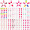 JANYUN 192Pcs Kids Fake Nails, Fake Pre-glue Full Cover Short False Stick on Nail for Kids Nail Art Decoration