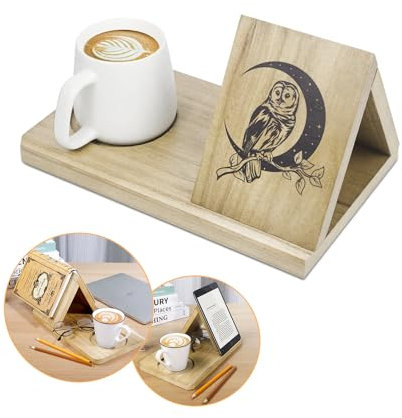 Targetone Kleines Lese-Bücherregal, Dreieckiger Buchhalter, Kurzer Premium Einfaches Bücherregal für Nachttisch Büro Schreibtisch Bibliothek oder Tischdekoration für Kaffee und Buchliebhaber-Geschenke