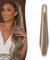 Gairyan 60cm Pferdeschwanz Haarteil Zopf Extensions Lang Glatt Klammer Claw Clip in Ponytail Extensions Synthetik Haare Extensions Gerade Haarteil Haarverlängerung für Frauen (Aschblond & Blond)