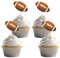 24 Stück Rugbybälle Cupcake Toppers für Rugby Thema Party und Sport Geburtstag Party Dekoration