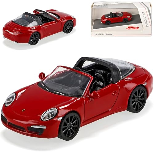 Porsche 911 992 4S Cabrio Targa Rot Neue Generation Ab 2019 H0 1/87 Schuco Modell Auto mit individiuellem Wunschkennzeichen