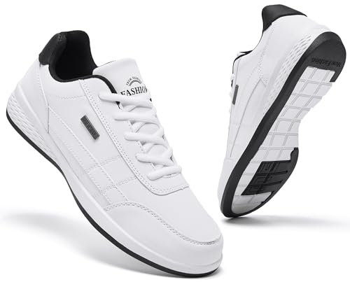 CYRUWOSH Herren wasserdichte Trekkingschuhe Schuhe Trailrunning Traillaufschuhe Leichte Freizeit Schuhe Männer Weiß 43