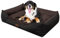 DOGGY Hundebett - Hundekissen für Minihund - Hundekorb - EInfach zu reinigen - erhöhte Ränder, S, 67x54 cm, Braun