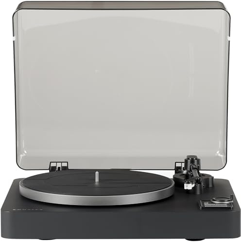 Crosley C300A-BK Fully Automatic Belt-Drive Bluetooth Turntable Record Player, Black