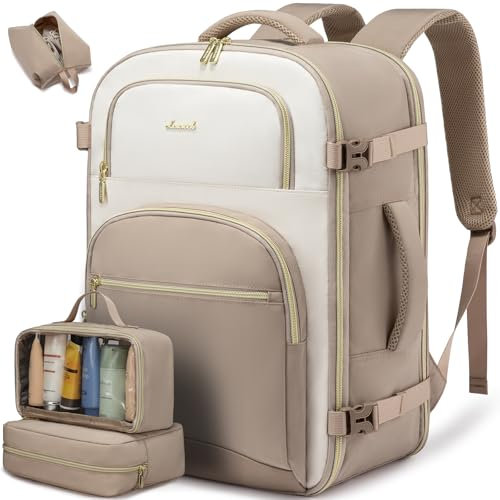 LOVEVOOK Handgepäck Rucksack Flugzeug, 40L Groß Reiserucksack Damen Herren Tasche, 17 Zoll Travel Backpack Carry on Luggage Cabin Bag, Reise Rucksack-damen Daypacks für Reise Arbeit Wandern