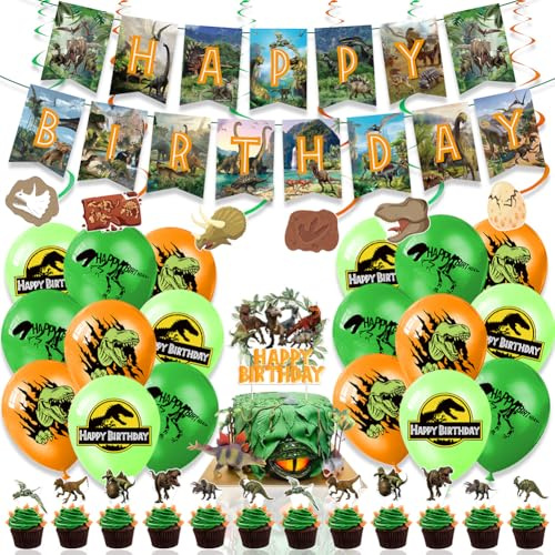 Globos de dinosaurio, 38 unidades, decoración para fiestas de cumpleaños, globos con forma de dinosaurio, decoración de fiestas