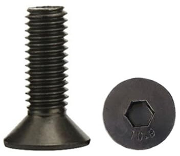 5/10 pièces M6 M8 longueur 8-80mm tête hexagonale à six pans creux plat boulon à tête fraisée noir Grade 10.9 vis en acier au carbone(65mm,M8-5pcs)