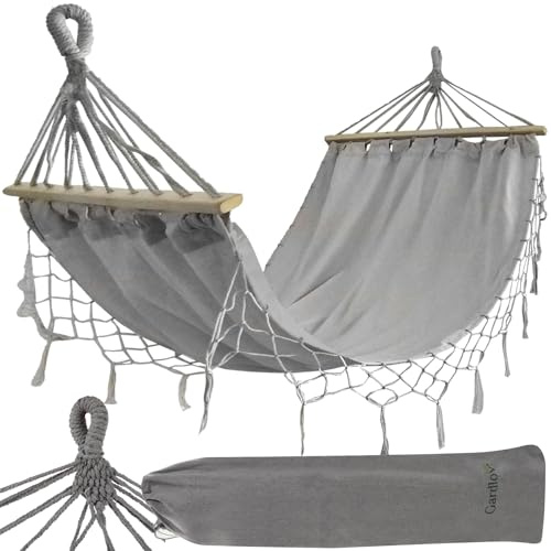 Gardlov Hängematte 200x150 cm bis 250 kg - Gartenhängematte für 2 Personen - Hängematte Outdoor auf der Terrasse und dem Balkon 25465