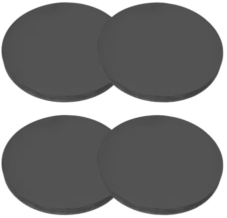 PATIKIL Rondelle Caoutchouc Ronde 4 Pcs Entretoise Anti-Vibration 100mm OD x 8mm Épais Patins pour Meubles pour Climatiseurs Lave Linge Fabrication de Joints Bricolage, Noir