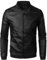 Giacca Ecopelle Uomo, Leggera Sottile con Tasca sulle Maniche Giubbotto Bomber Giaccone Giacca Chiodo Pelle Biker Motociclista Giubbotto Moto Estivo Giacca a Vento Soffice E Resistente