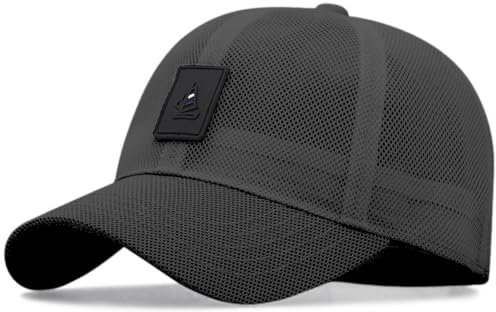 YAMEE Baseball Cap Herren für Große Kopfumfänge, Mesh Atmungsaktiv, Schnelltrocknend UV-Schutz, Unisex für Wandern, Radfahren, Sport & Reisen