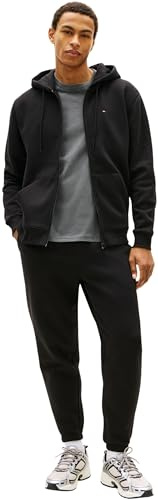 Tommy Jeans Herren Trainingsanzug Flag Tracksuit Regular Fit, Schwarz (Black), XL