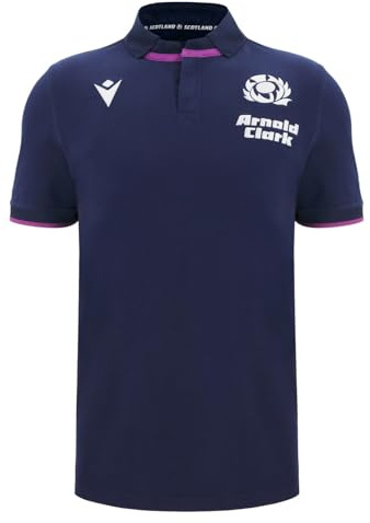 Macron Mens Scotland Rugby Home Shirt 2025 Adults Short