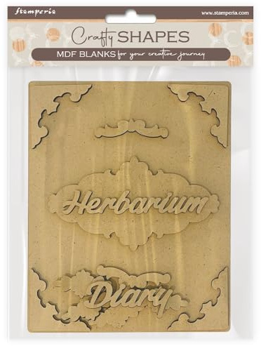 Stamperia - Crafty Shapes for Scrapbooks, Albums, Cards, Bullet Journals and More, Decorate with Papers and Paint, Perfect for Hobbies, Crafts, and Gifting (Herbarium Silvae, Diary Cover)