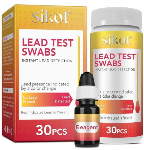 Lead Test Swabs | 30-Pack Rapid Testing Kit for Home, Dishes, Toys & Jewelry | Quick Results in 30 Seconds Instant Lead Testing Swabs Kit