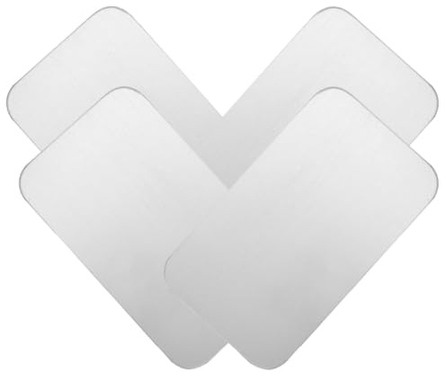 TOVINANNA Letto di Ghiaccio in Alluminio 4 Pezzi 10X6 CM per Criceti e Cincillà, Tappetino Refrigerante Estivo, Piastra Dissipazione Calore per Animali Domestici, Superficie Liscia