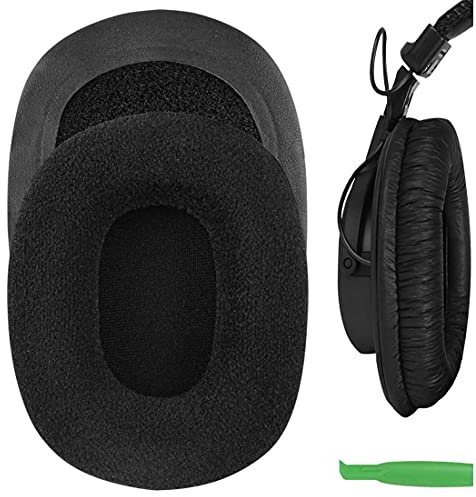 Geekria Comfort Velour Replacement Ear Pads for SONY MDR-7506, MDR-V6, MDR-CD900ST Headphones Ear Cushions, Repair Parts (Black)