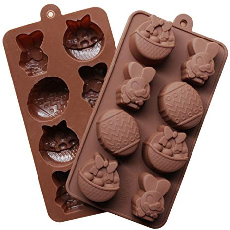FantasyDay 2 Stück Premium Silikon Backform/Muffinform für Muffins, Cupcakes, Kuchen, Pudding, Eiswürfel und Gelee - Ostern Brotbackform für eindrucksvolle Kreationen, hochwertige Silikon-Kuchenform