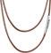 FaithHeart Damen Herren Halskette - Sonstige Edelstahl 2mm 40cm braun Lederkette mit Verschluss Kette für Anhänger
