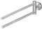 AMARE Handtuchstange 2-armig | Silber | Bohren oder Kleben | Handtuchhalter für Handtücher und Gästehandtücher | Handtuchhaken aus Edelstahl | Handtuchspender Größe 48 x 8 x 5,5 cm