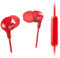 Philips Headphones In Ear SHE3555RD/00 Headphones In Ears (8.6-mm drivers, Built-In Microphone, 2 Sizes of Ear Caps, Oval Sound Tube, Reinforced Cable Relief) Red
