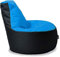 BuBiBag Gamer Sitzsack, Lounge Sessel, Gaming Sitzsäcke, Indoor & Outdoor Kissen für Kinder und Erwachsene (Königsblau-Schwarz;Ø:55cm)