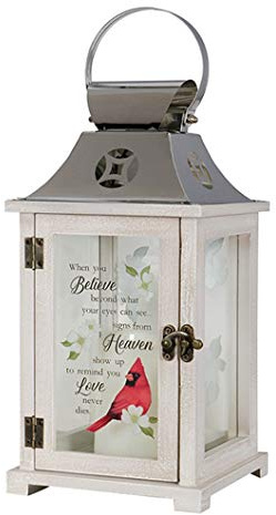 Carson 12718 Signs from Heaven, Cardinal Memorial Lantern, Multi
