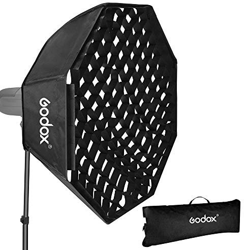 GODOX Softbox 95cm Top Griglia a nido d'ape con Bowens Mount per l'illuminazione a LED Flash di Photo Studio Video