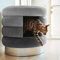 CanadianCat Company | Design Katzenhöhle Choupette | Grau | Katzenbett, Kuschelhöhle, Hocker für Katzen XL