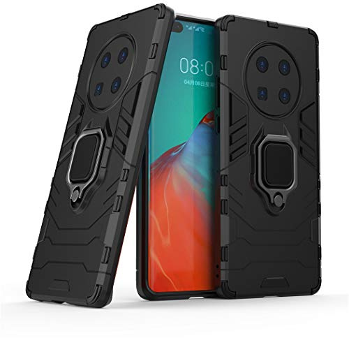 Kompatibel mit Huawei Mate 40 Pro Hülle, Ring Ständer Magnetischer Handyhalter Auto Caseme Schutzhülle Case (Schwarz)