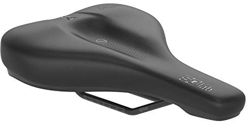 SQlab Unisex – Erwachsene 601 Ergolux Trekking Fahrradsattel, Schwarz, 14 cm