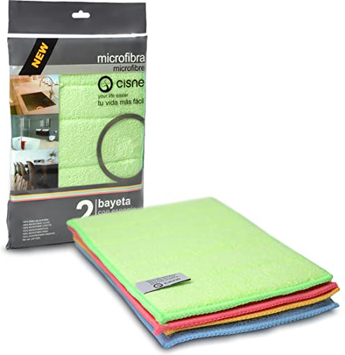 Cisne 176920 Pack 2 Bayetas Microfibra con Esponja