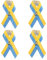 LSGGTIM Ukraine Schleife Anstecker, 4 PCS Ukraine Flagge Pin Anstecker Gelb Blau Peace Brosche Anstecknadel Friedensknoten Bandform Ukraine Flagge Anstecknadeln Nationalflagge Ukraine Pins,5cmx7.6cm