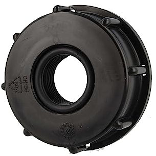 tecuro IBC Adapter Anschlusskappe mit Grobgewinde S60 x 6 und Innengewinde 3/4 Zoll, HDPE