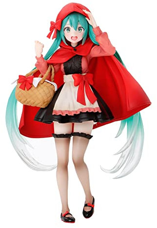 Jiumaocleu Miku Rotkäppchen Figur Modell, Handgemachtes Anime Sammlerstück für Desktop Dekoration - Weihnachten und Geburtstag Geschenke