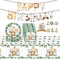 Stickerboy Jungle Birthday Theme Party Tableware Set Decorations Kids Safari Animals Party Supplies 79pcs Disposable Paper Plates Napkins Tablecloth Banner Party Dinnerware for Birthday Baby Shower