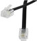 Reulin 3M langes RJ11-Kabel Telefonkabel, 6P4C Westernkabel RJ11 auf RJ11 Stecker Flachkabel 3 M Telefondose Modem Router Fax ISDN/DSL/VDSL Internet, Schwarz, 3 Metre
