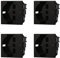 4 enchufes Schuko compatibles con Bticino Axolute (negro)