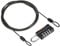 PATIKIL Security Steel Cable with 4 Digit Combination Lock, 6.5Ft Coated Safety Wire Rope Double Loop Padlock for Outdoor Travel Luggage, Black