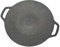 AMONIDA Runde BBQ-Grillplatte, Schwarze Gebogene Koreanische Grillpfanne für Camping (30cm)
