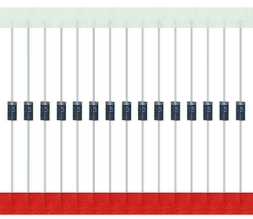 AUKENIEN 200 Pièces 1N4003 Diode Redresseur 1A 200V DO-41 4003 Axiales Diodes Redressement 1 Ampère 200 Volt IN4003
