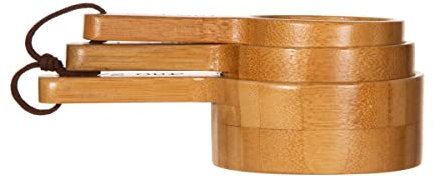 Sass & Belle Bamboo Measuring Cups – Set of 3 – Eco-Friendly Measuring Cup Set for Baking, Cooking & Portioning – Natural, Lightweight & Durable for Everyday Use