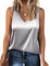 Zeagoo Sommer Damen Satin Tank Tops V Ausschnitt Seidenbluse Cami Ärmellose Tshirt Oberteile Grau M